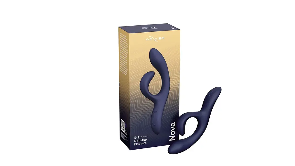 Смарт вібратор-кролик We-Vibe Nova Midnight Blue, ергономічний, регульований кут нахилу стовбура - фото 8
