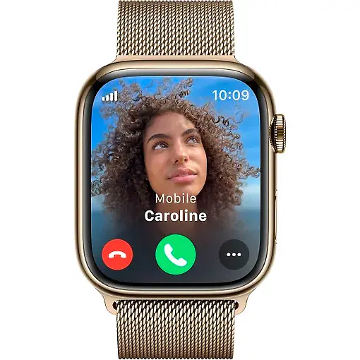Смарт-годинник Apple Watch Series 9 GPS + Cellular 45mm Gold Stainless Steel with Gold Milanese Loop [MRMU3] [92679] - фото 4