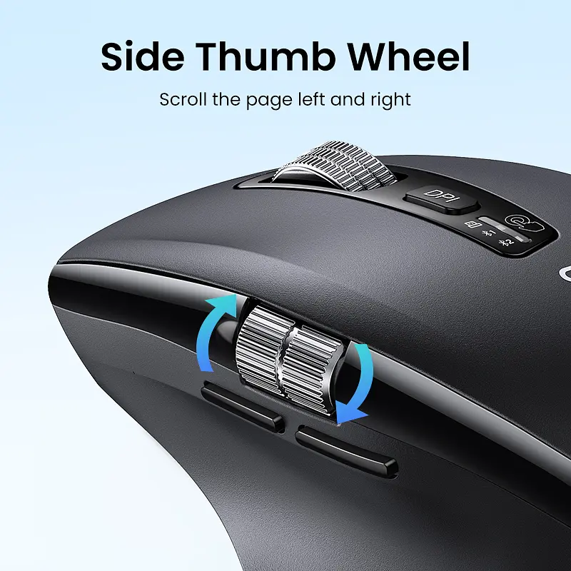 Маніпулятор миша бездротова UGREEN M751 Multi-mode Wireless Mouse Black (UGR-45792) - фото 5