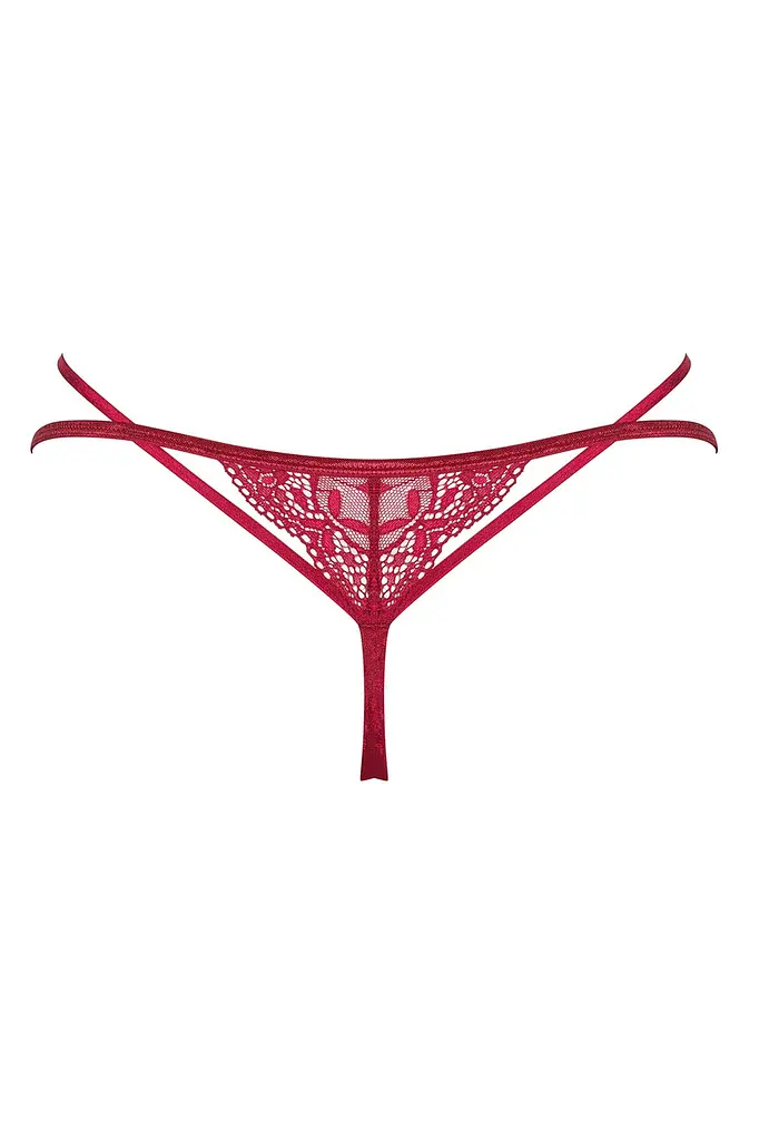Трусики-стринги Obsessive Ivetta L/XL червоний - фото 8