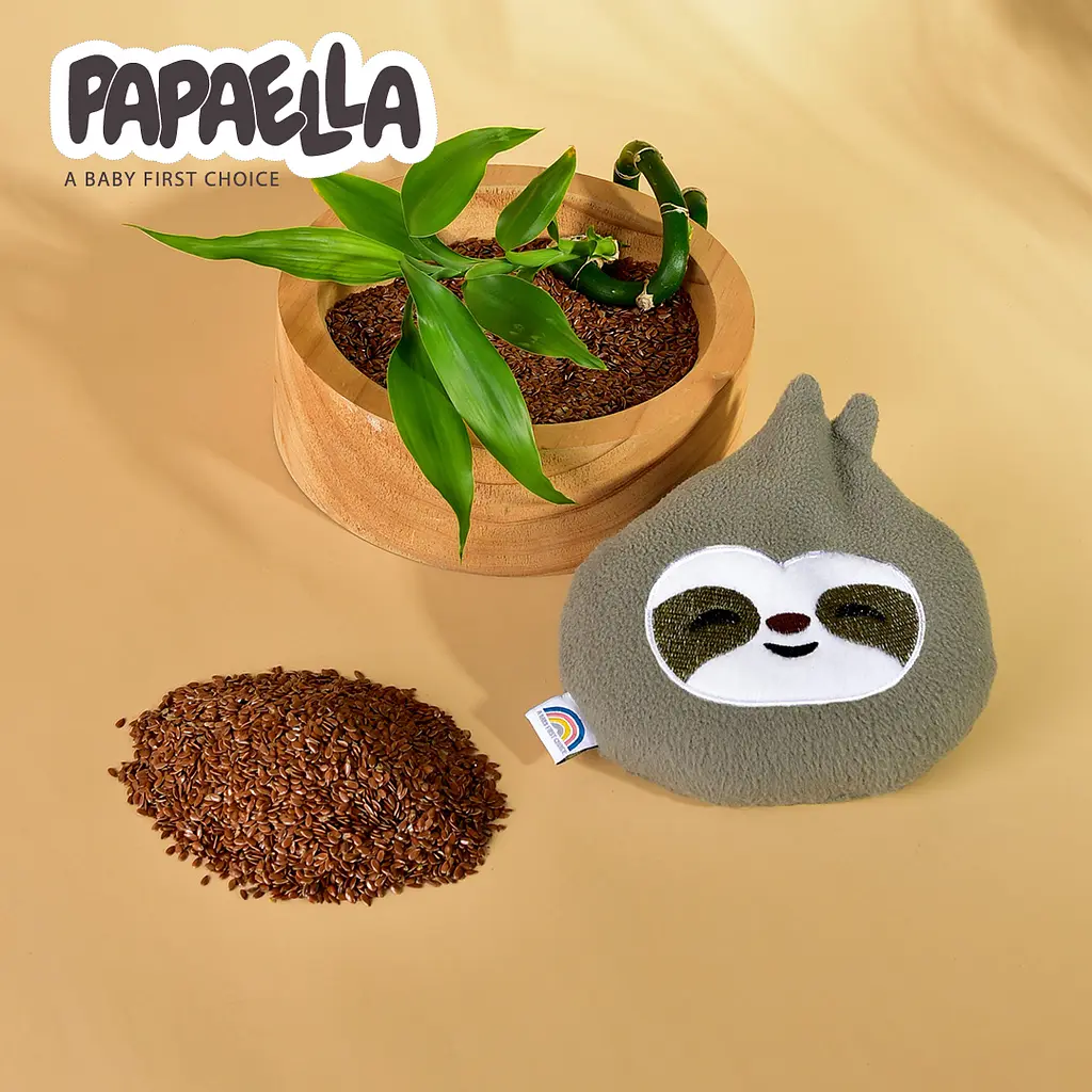 Подушка-грелка Papaella Ленивец с семенами льна 18х17 см бежевый (8-33270 беж) - фото 9