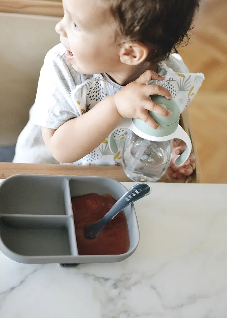 Тарілка силіконова порційна Beaba, мінерал (913548) - фото 4