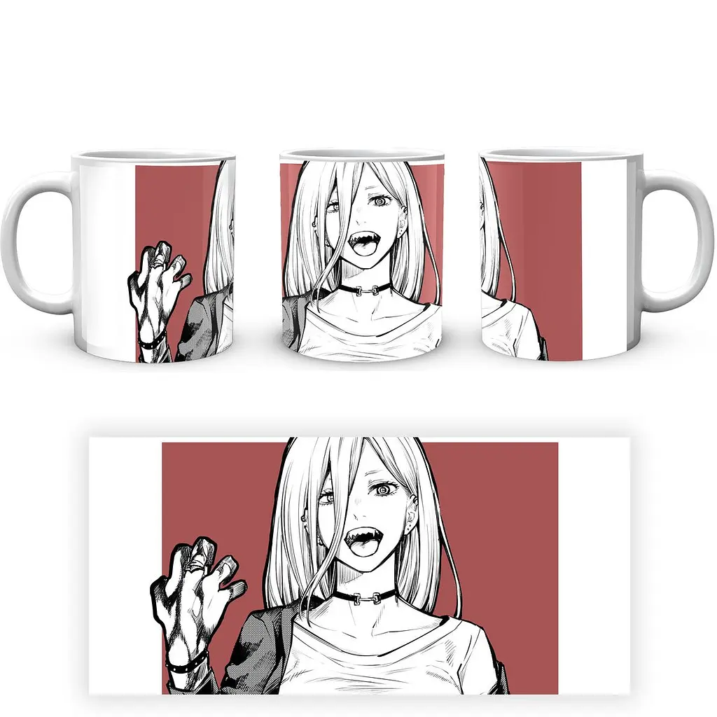 Кухоль GeekLand Chainsaw Man Людина Бензопила Павер CM 02.18 330 мл білий - фото 3