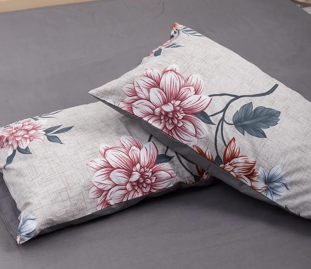 Набір наволочок Moon&Star Бязь Gold Люкс Flowers Gray 50х50 см 2 шт - фото 3