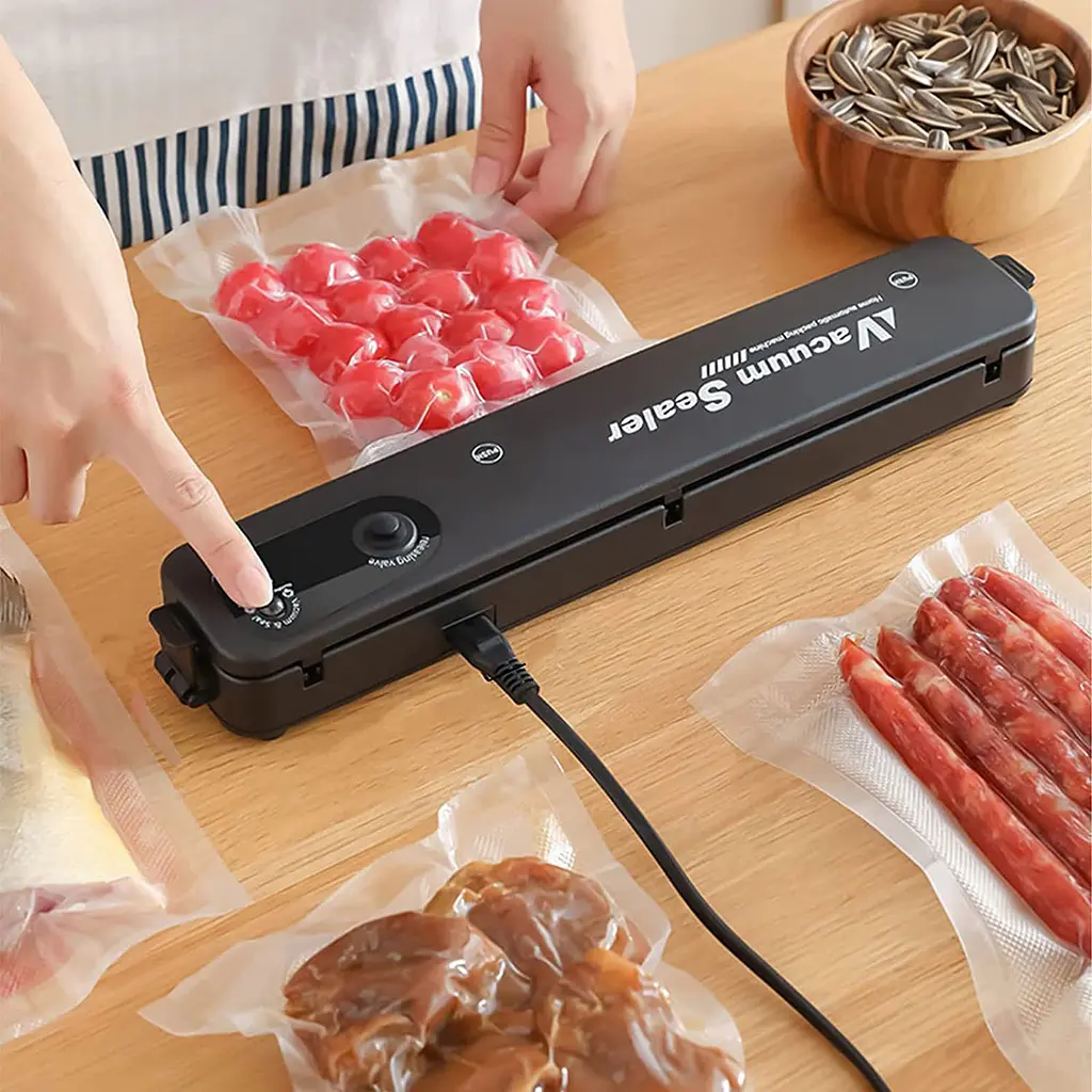Вакуумний пакувальник для харчових продуктів Vacuum Sealer домашній автоматичний вакууматор, A-plus Чорний 87733 - фото 2