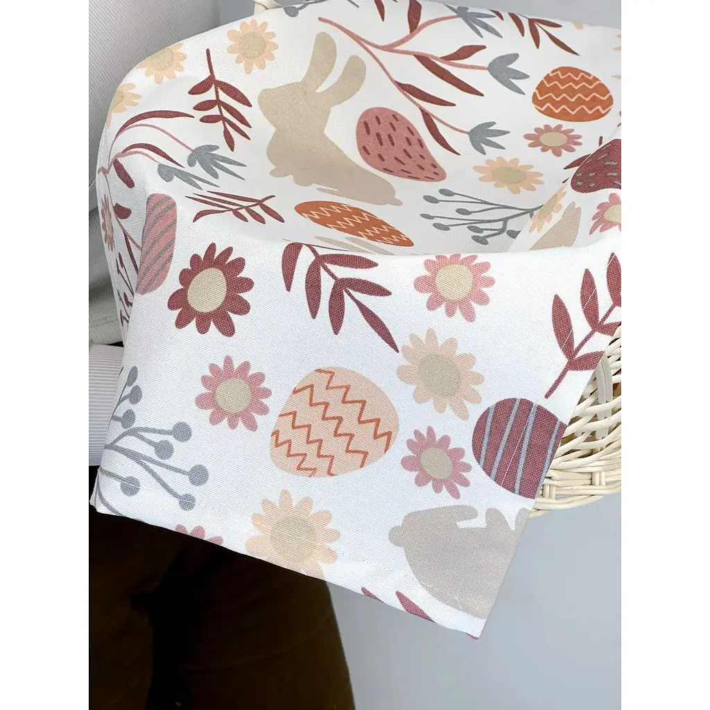 Пасхальная корзина Галичина белая с водоотталкивающим полотенцем 70х40 см Пасха и свеча - фото 4