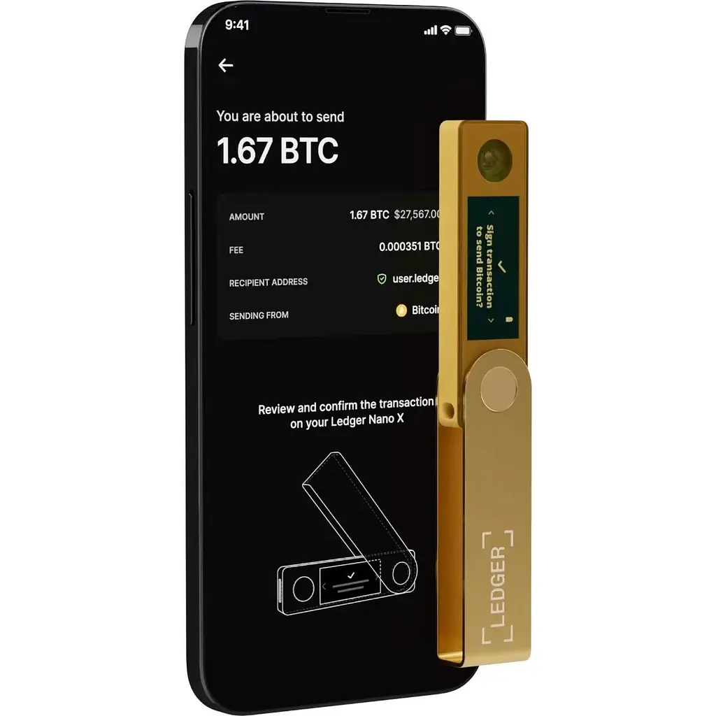 Криптогаманець Ledger Nano X Gold [135794] - фото 6