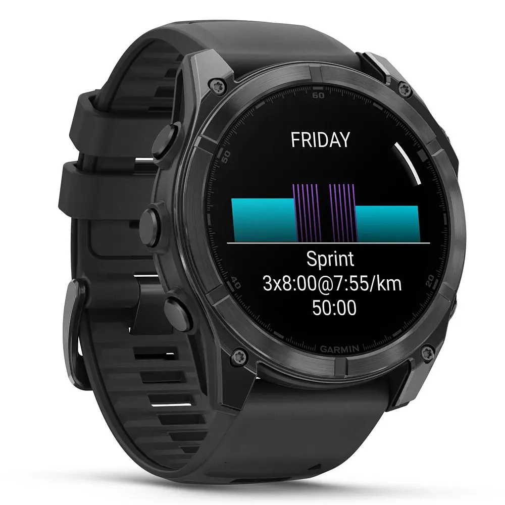 Garmin Fenix 8 51mm AMOLED Slate Gray with Black Silicone Band (010-02905-00) - фото 2