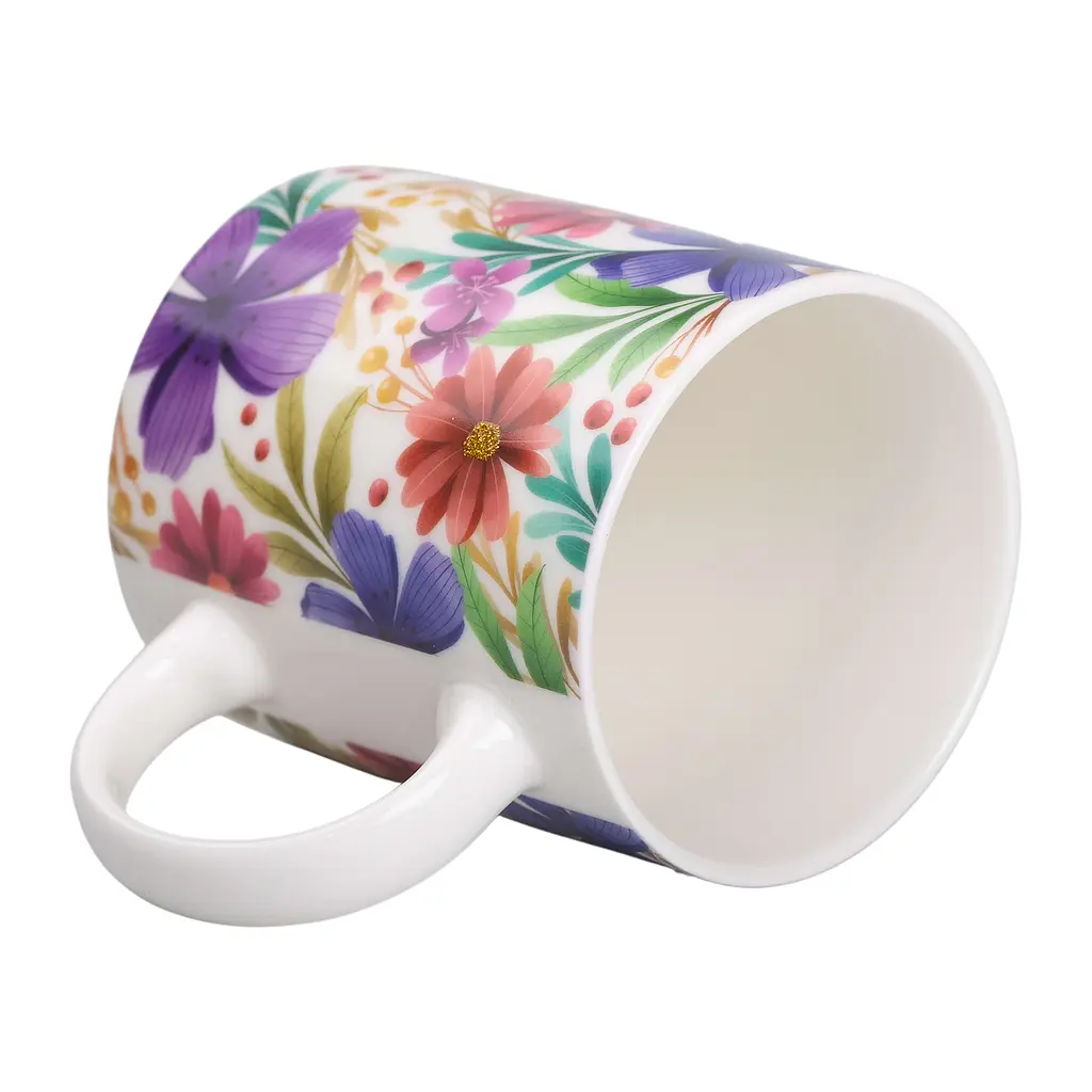 Чашка керамическая Liling Rongxiang Ceramic 400 мл фиолетовая RX-N240472V - фото 3