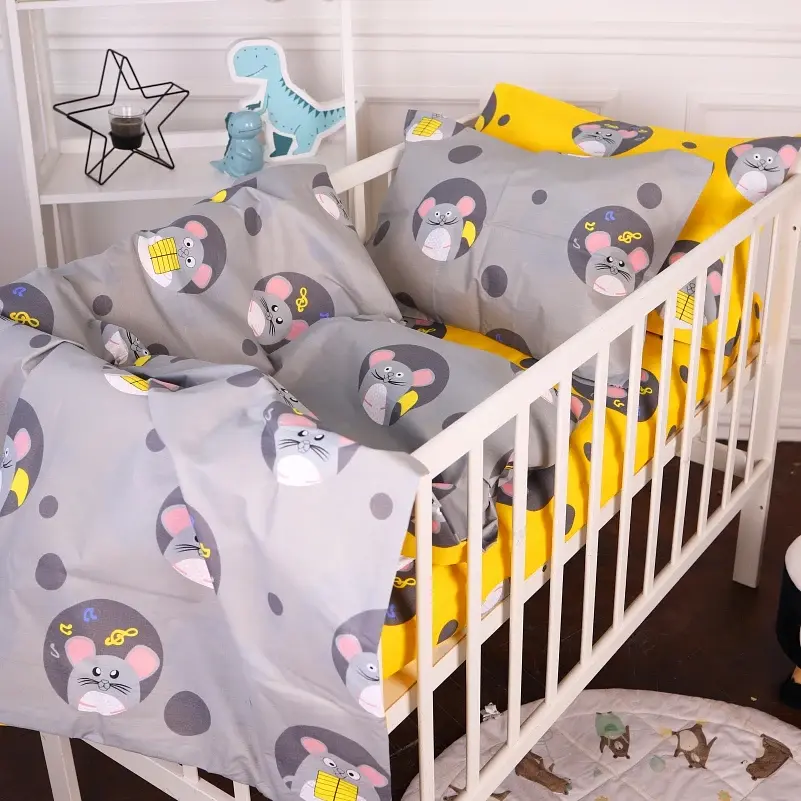 Пододеяльник MirSon Бязь Kids Time 20-0029 Funny mice 110х140 см (2200009638169) - фото 2