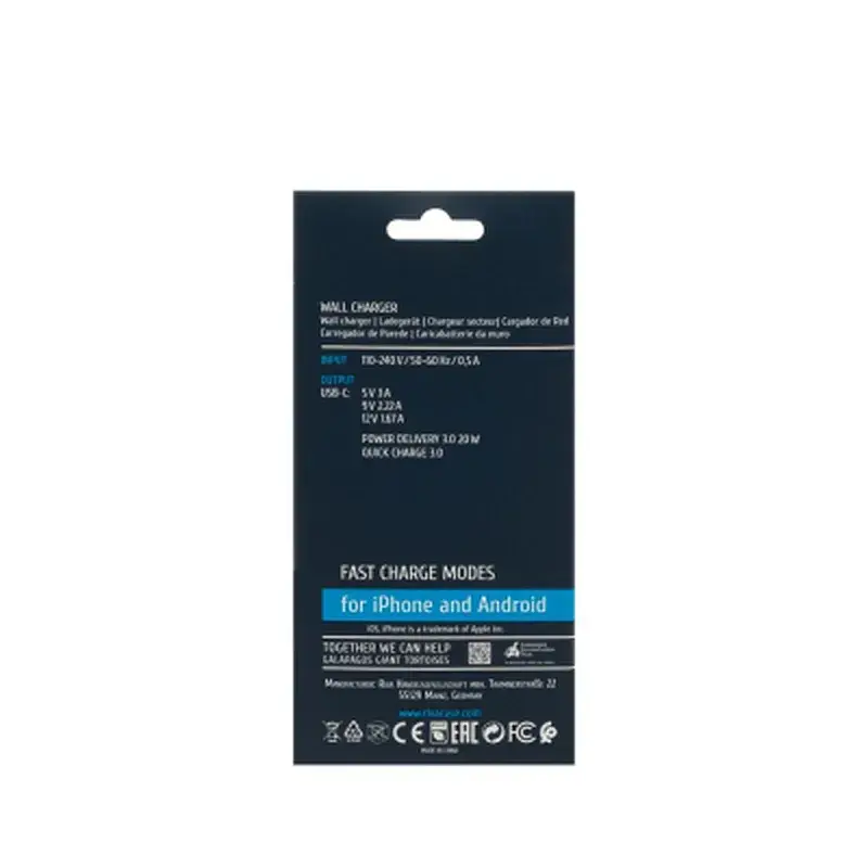 Зарядний пристрій RivaCase 1xUSB Type-C PD 20 Вт white (PS4101 W00 (White)) - фото 4