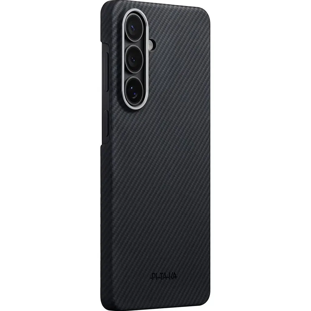 Чехол Pitaka Edge Aaron Button Twill 600D для Samsung Galaxy S26 Black/Grey (KS2601) [163079] - фото 2