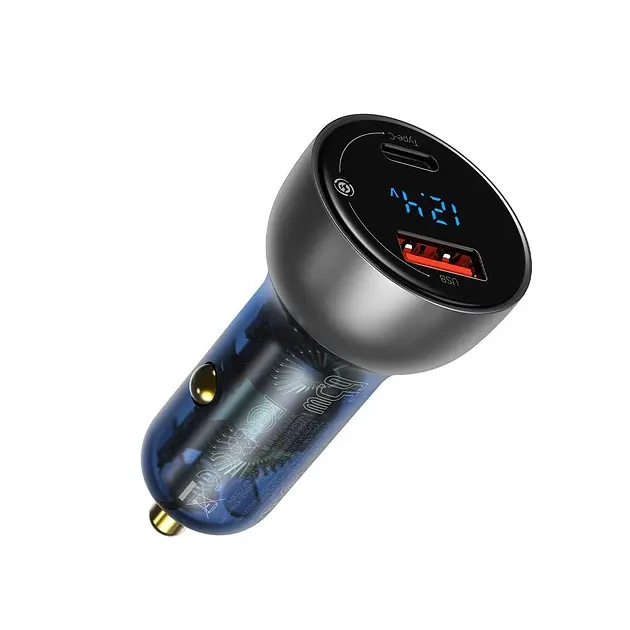 Автомобільний зарядний пристрій Baseus Particular Digital Display QC+PPS Dual Quick Charger Car Charger 65W CCKX-C0A Silver - фото 3