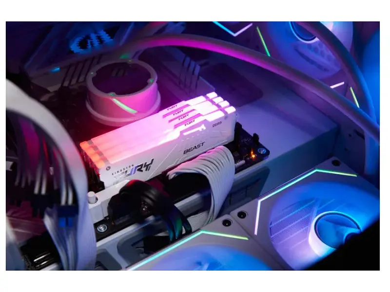 Модуль пам'яті Kingston FURY 16 GB DDR5 5600 MHz Beast White RGB (KF556C40BWA-16) - фото 5