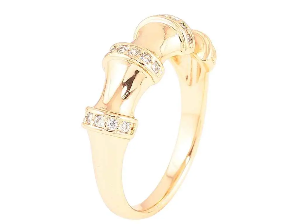 Каблучка XUPING Позолота 18K "Декоративний візерунок з цирконієм" (261007) р.18 - фото 2