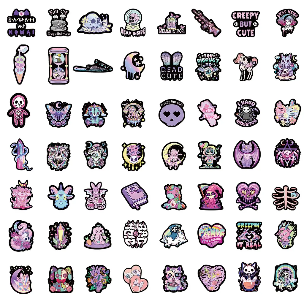 Стікерпак Готика Набір наклейок GeekLand Gothic 50 штук - фото 2