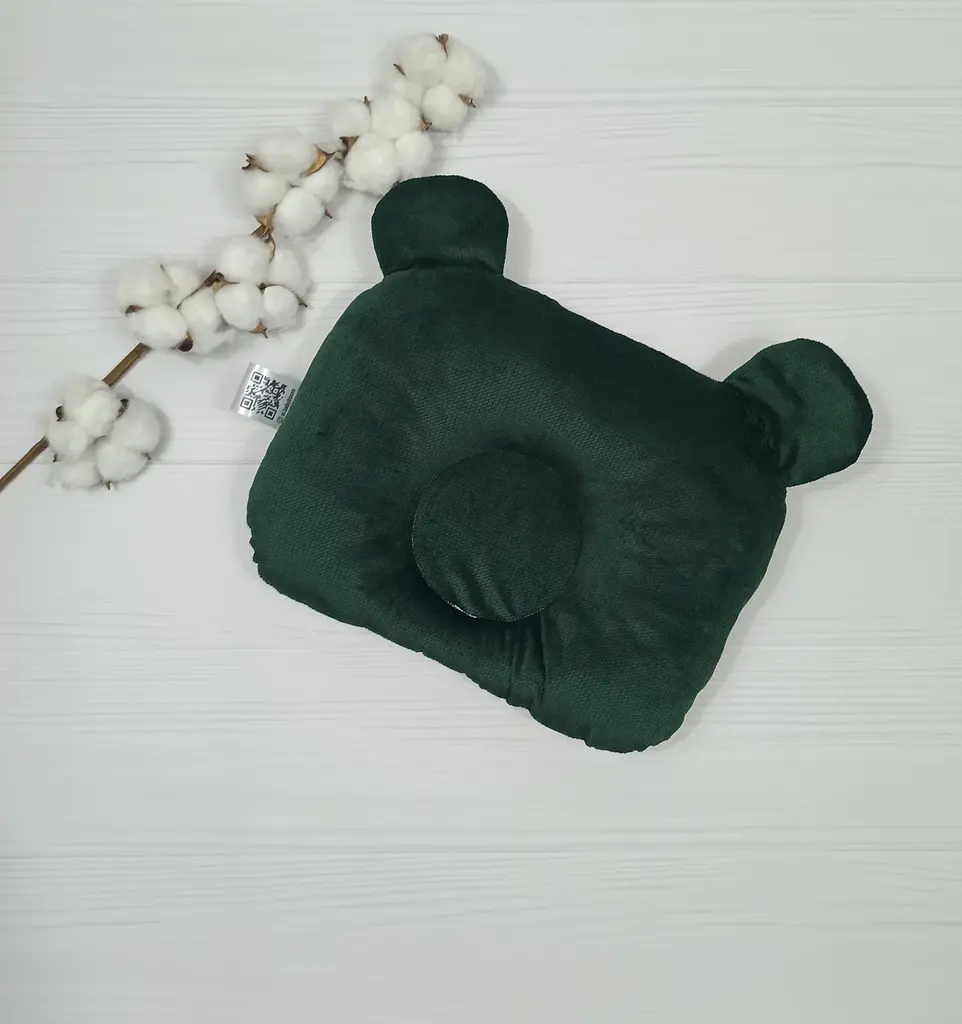 Дитяча ортопедична подушка 24×32 для новонароджених a.l.babybox Політ звірів Зелений - фото 2