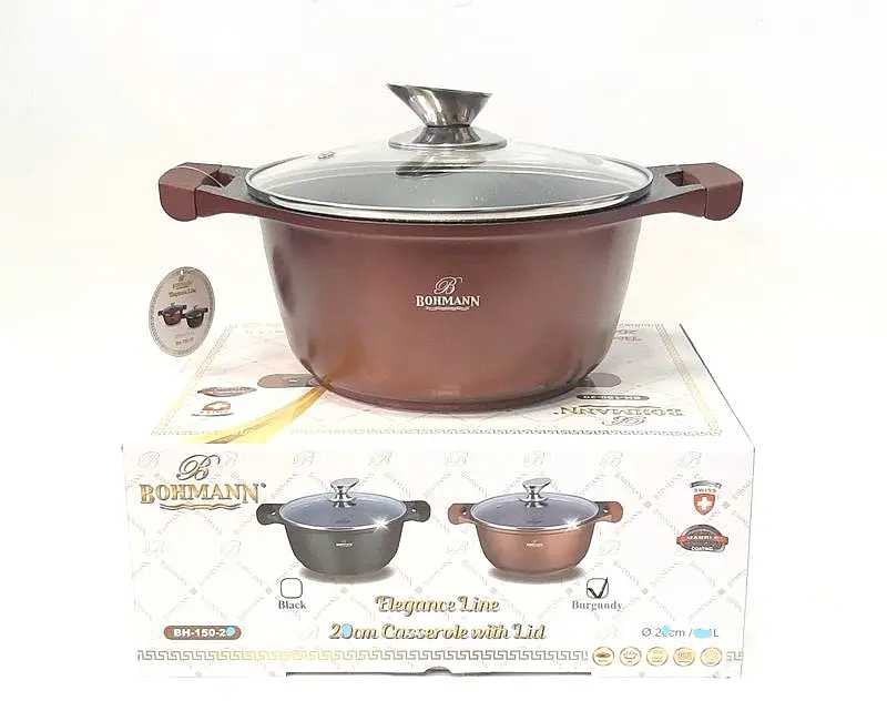 Каструля Bohmann BH 150-24 Brown 24 см 5 л - фото 3