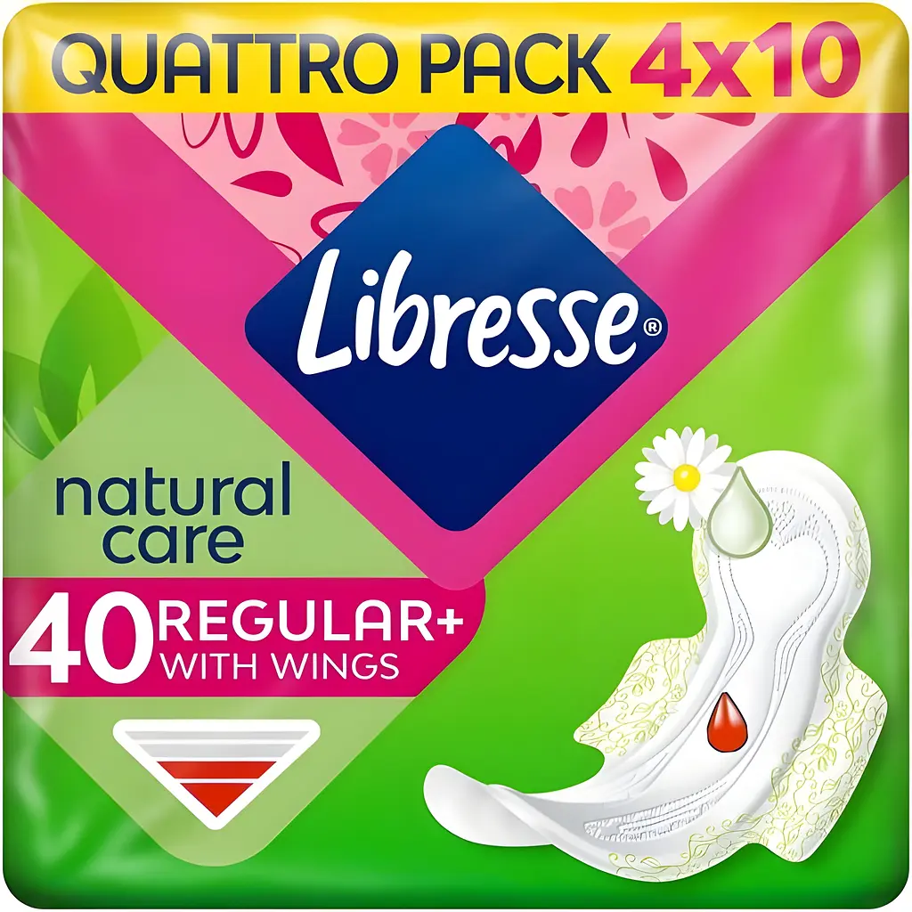 Прокладки гігієнічні Libresse Natural Care Regular 40 шт.