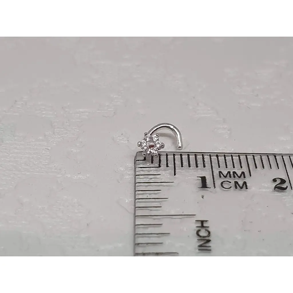 Серебряная серьга-пирсинг в нос Umax. 7028U - фото 4