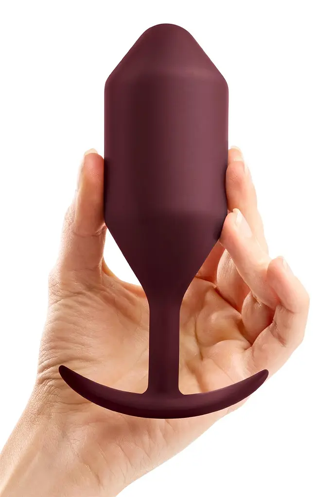 Анальна пробка B-Vibe Snug Plug 5, 16 см (бордовий) - фото 3