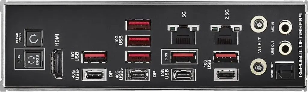 Материнська плата ASUS ROG CROSSHAIR X870E HERO (ROG CROSSHAIR X870E HERO) (Socket AM5, AMD X870E, ATX) - фото 5