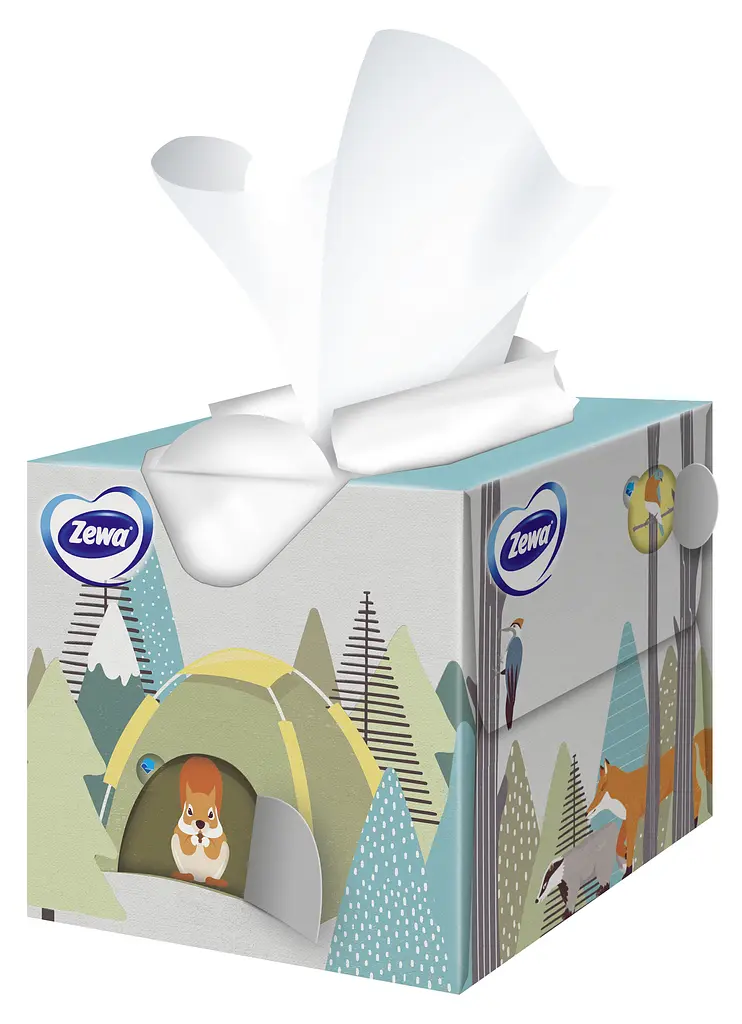 Серветки косметичні Zewa Kids Zoo Cube тришарові 60 шт. - фото 4