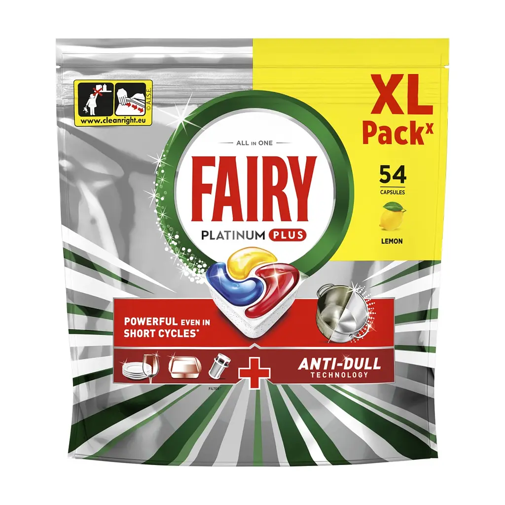 Таблетки для посудомийних машин Fairy Platinum Plus All in One Lemon 54 шт. (8006530115490) - фото 2