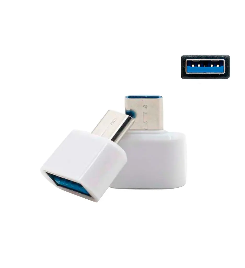 Перехідник VigohA USB - Type-C телефон - флешка Білий
