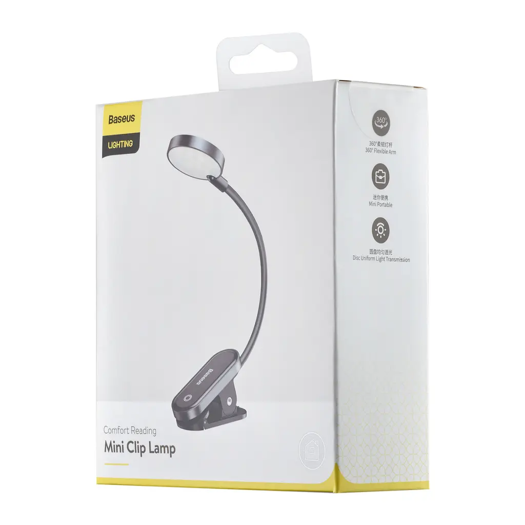 Настільна лампа Baseus Comfort Reading Mini Clip Lamp Темно-сірий - фото 2