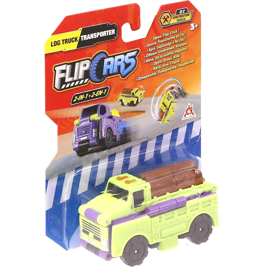 Машинка-трансформер Flip Cars Лісовоз і Транспортер, 2 в 1, 8 см (EU463875-03) - фото 6