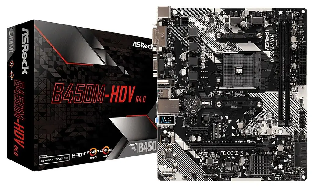 Материнська плата AsRock B450M-HDV R4.0 (B450M-HDV R4.0) (Socket AM4, AMD B450, Micro-ATX) Б/в - фото 5