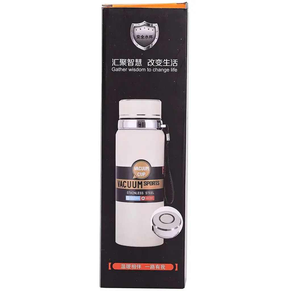 Термос Vacuum Sports 1 л с датчиком температуры и ситечком, белый Yiwu HP-14-30W - фото 6