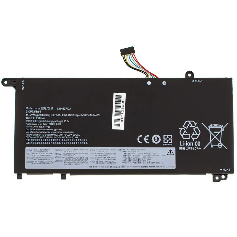 Батарея для ноутбука Lenovo L19D3PDA (ThinkBook 14 G2 ARE) 11.58V 3900mAh 45Wh Чорний - фото 3