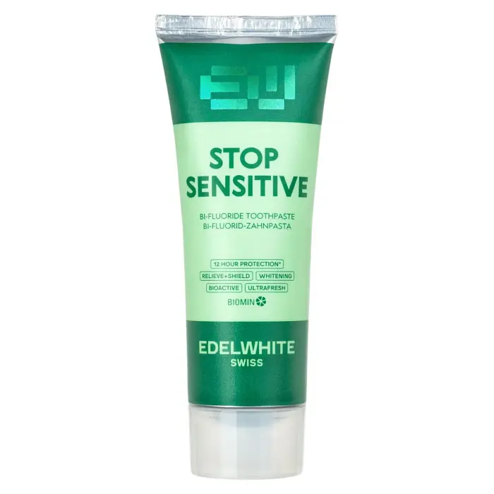 Зубна паста Edel+White Stop sensitivity, для чутливих зубів, проти карієсу, 75 мл