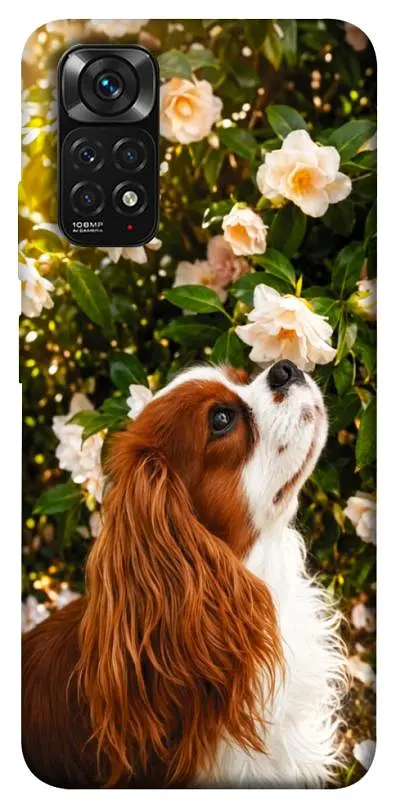 TPU чохол Demsky Flower spaniel для Xiaomi Redmi Note 11 (Global) / Note 11S