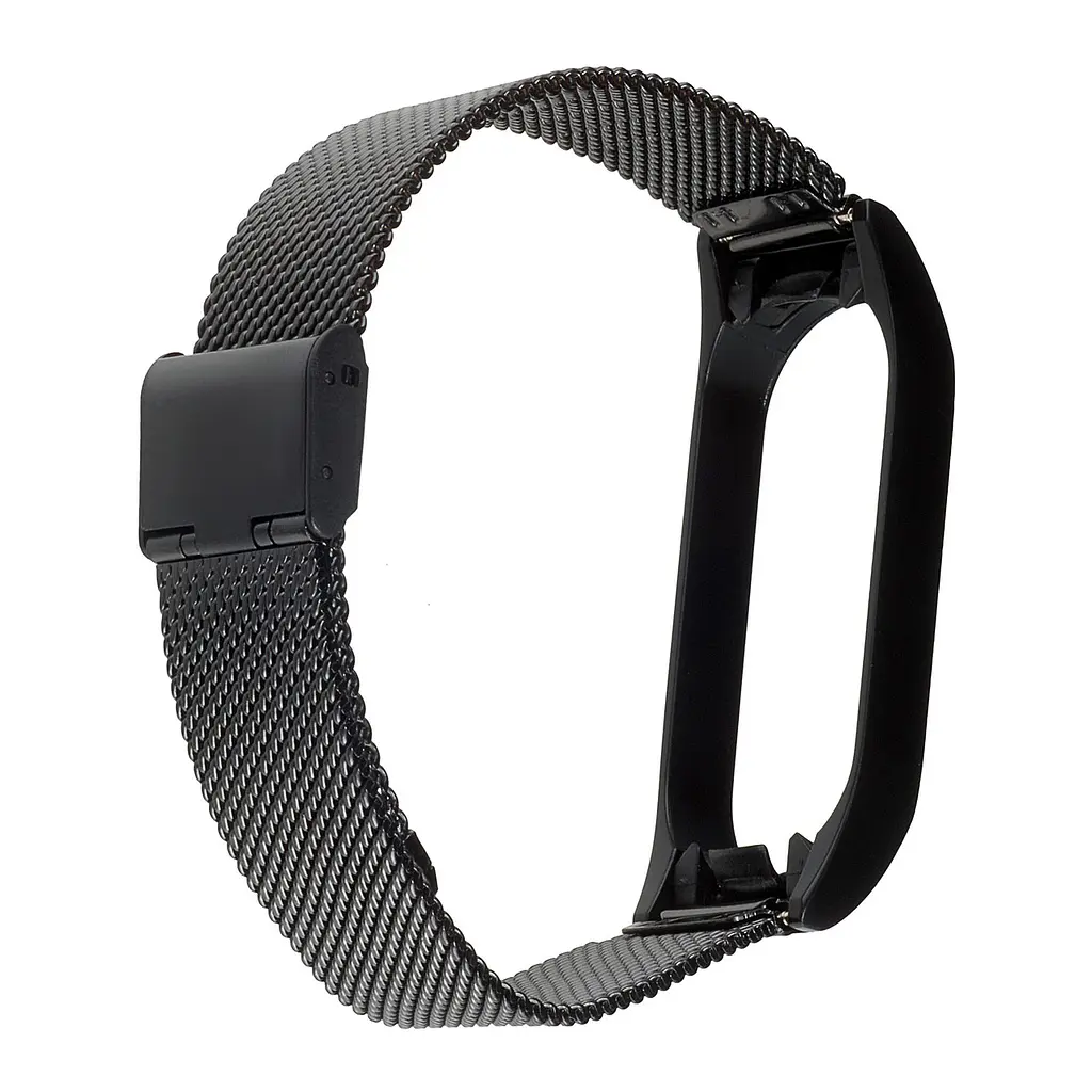 Ремешок Миланская Петля Mi Band 5/6 Черный - фото 2