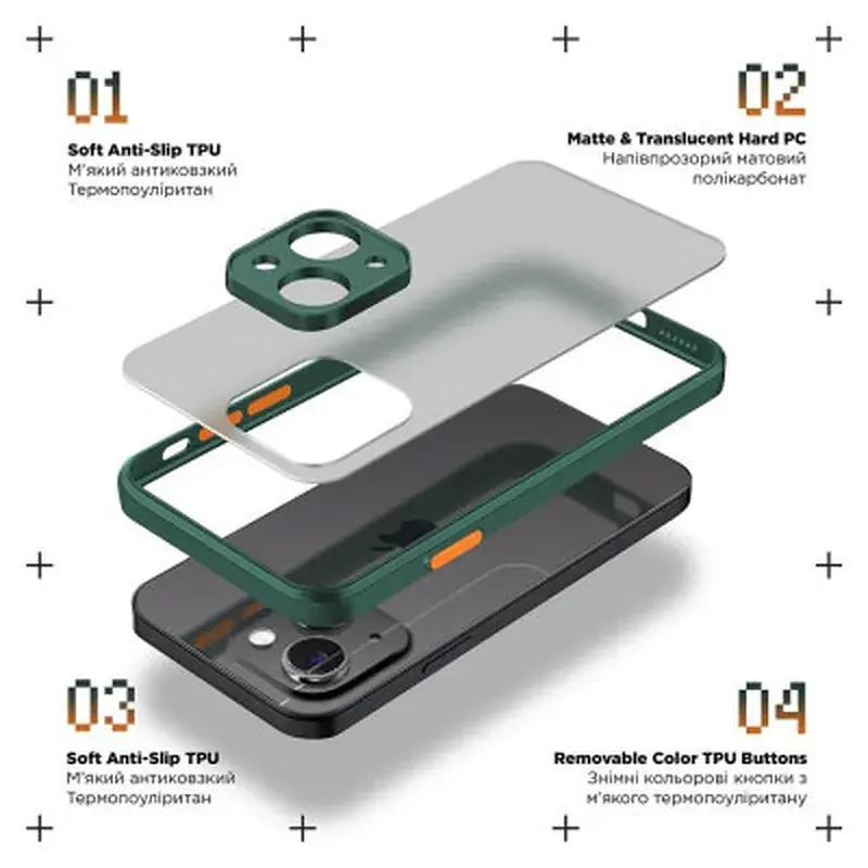 Чохол до мобільного телефона Armorstandart Frosted Matte Realme C51/C53 Dark Green (ARM72389) - фото 2