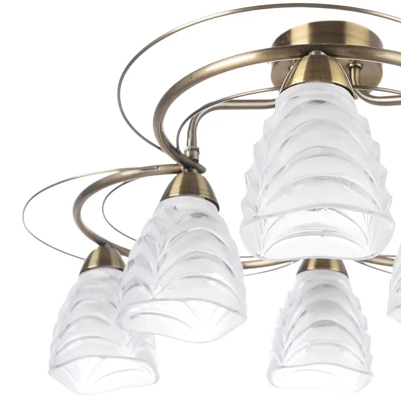 Люстра потолочная Brille классическая в зал E14 40W BZ (LK-514C/6) - фото 2