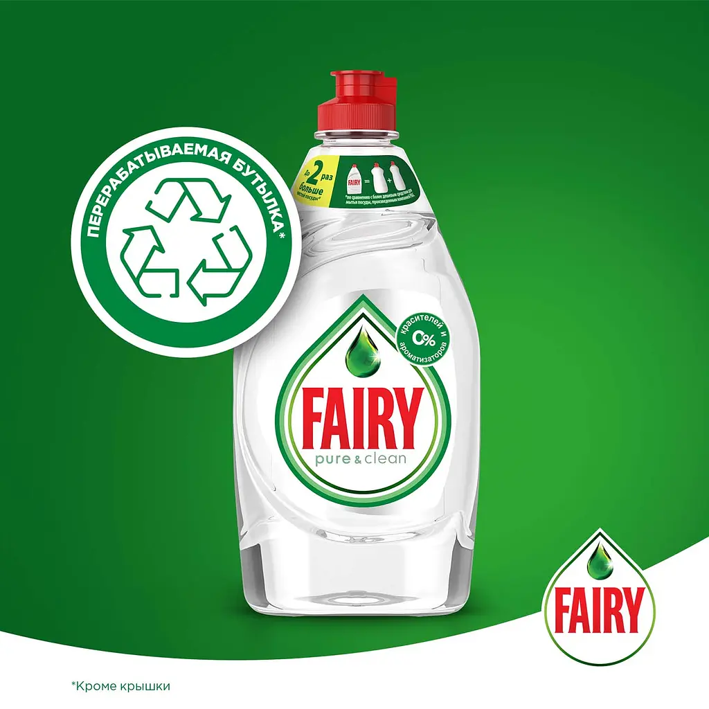 Засіб для миття посуду Fairy Pure & Clean, 650 мл - фото 5