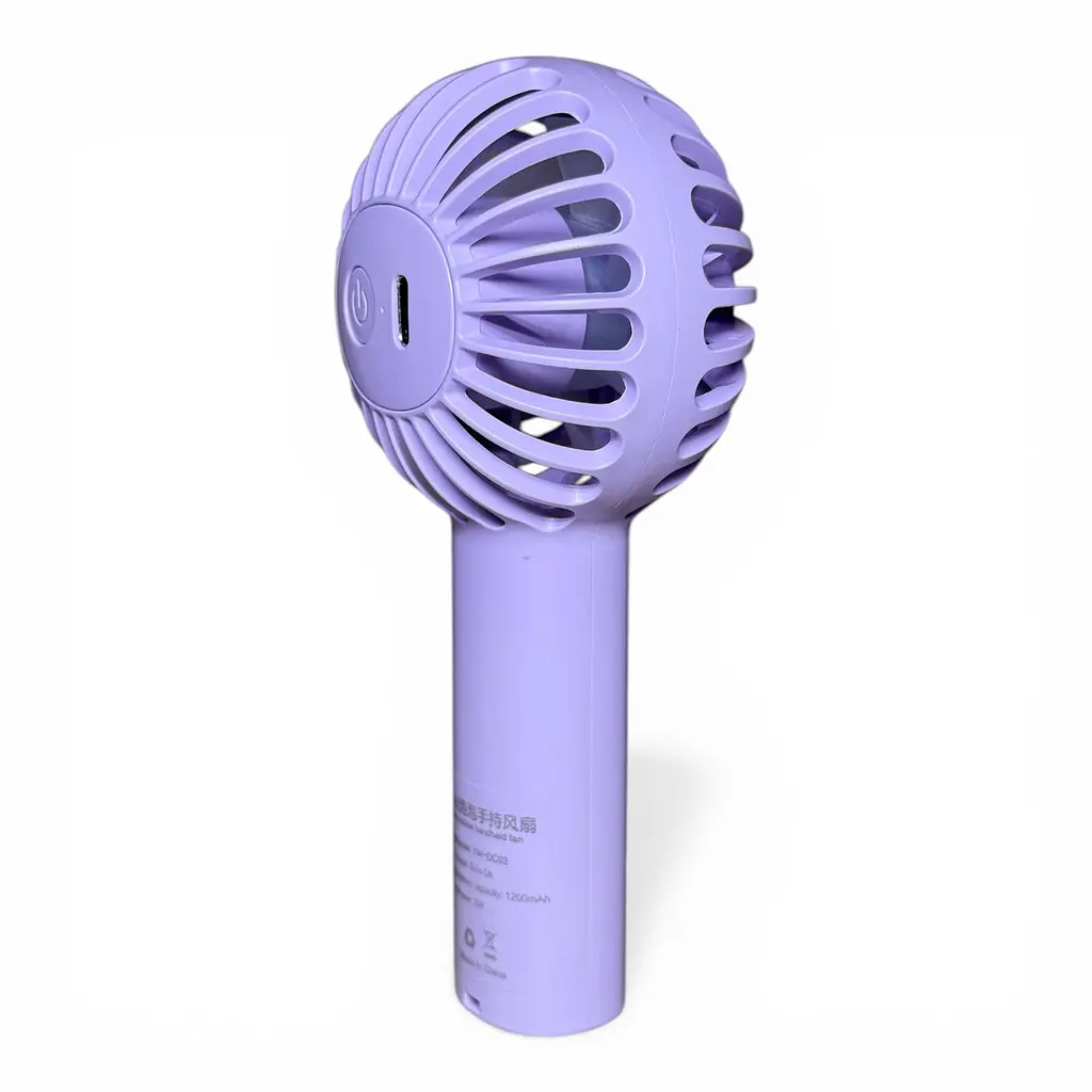 Вентилятор ручний YW-DC03 акумуляторний 3W, Type-C, 3 режими швидкості - Purple - фото 4