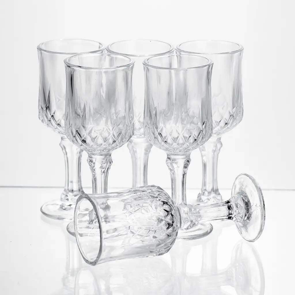Набір чарок на ніжці Vintage Crystal для міцних напоїв 6 штук 50 мл Yiwu HP-34-75 - фото 3