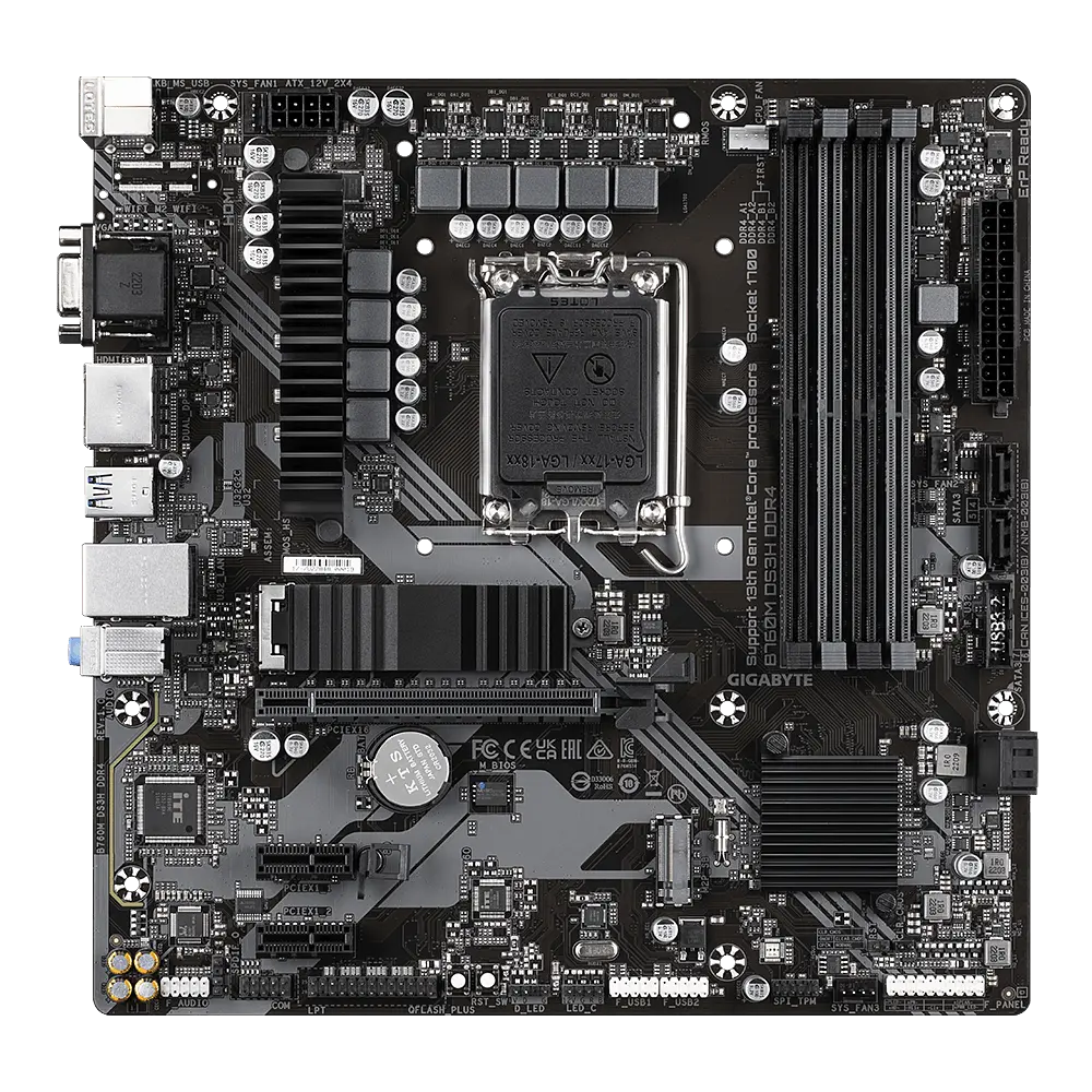 Mатеринська плата Gigabyte B760 DS3H DDR4 LGA 1700 (B760 DS3H DDR4) - фото 2