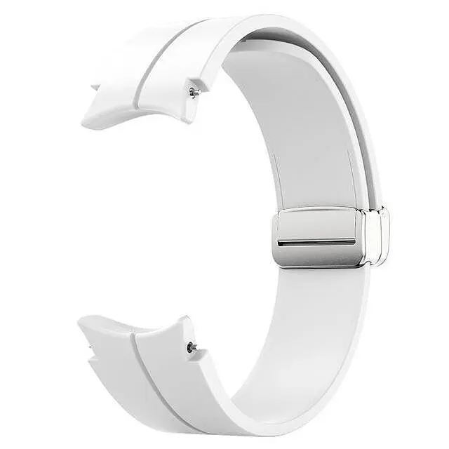 Ремінець для Samsung Galaxy Watch 4 40mm - білий ширина кріплення 20мм силікон Watchbands Cls (W15-5WB19442177) - фото 2