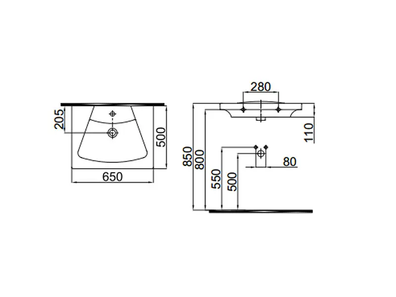 Раковина IDEVIT Vega 2801-0505-07 - фото 3