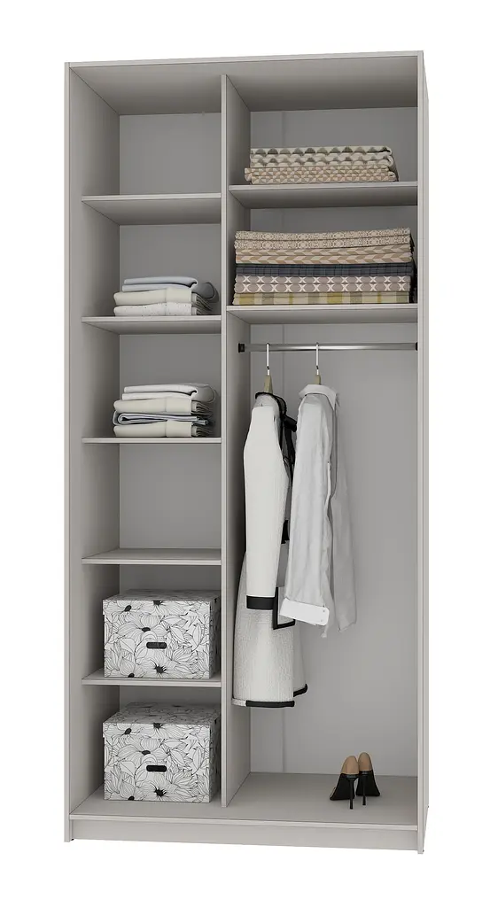 Шафа-купе дводверна MebelStar Стандарт BG 2ДСП 110x60x240 см Аляска білий (MBS-10058) - фото 2