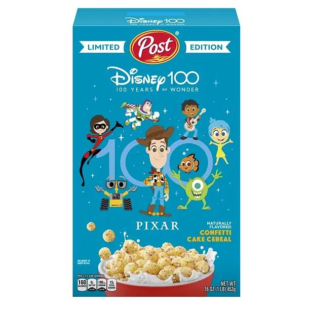 Сухий сніданок Disney100 Confetti Cake Breakfast Cereal with Confetti Sprinkles 453g - фото 4