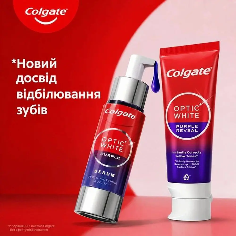 Набір для відбілювання зубів Colgate Optic White Сироватка для зубів 40 мл + Зубна паста 75 мл - фото 4