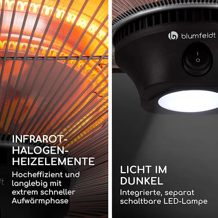 Інфрачервоний обігрівач Blumfeldt Heat Hexa 40 м² (10035285) - фото 4