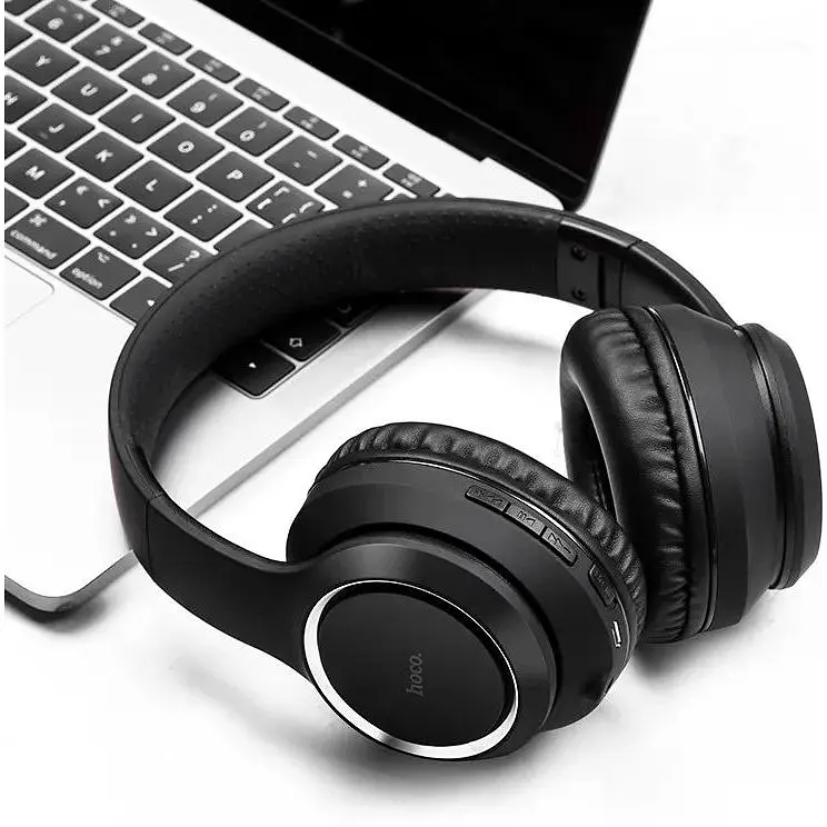 Наушники Bluetooth Hoco Journey Hi-Res W28 черные - фото 4